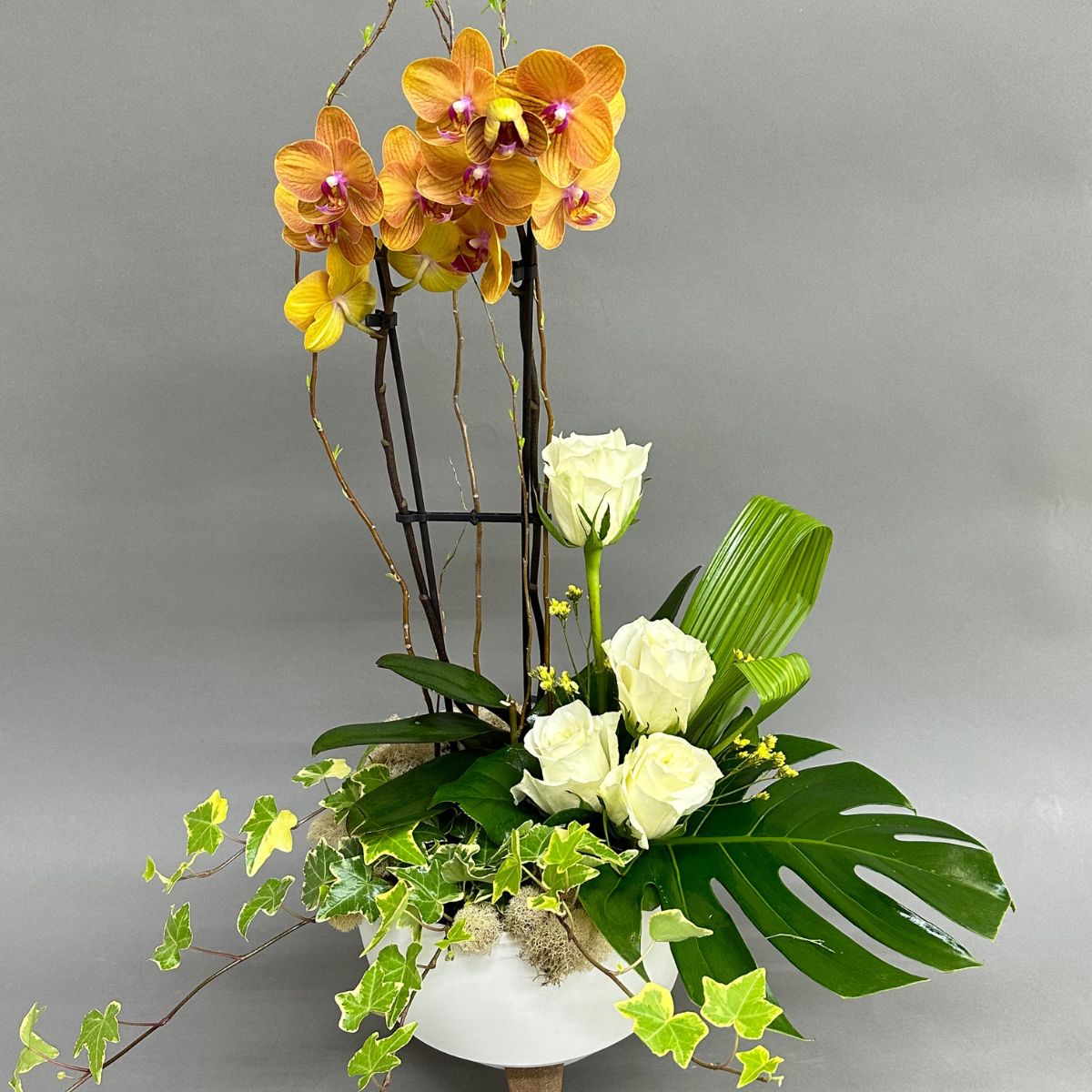 Arrangement plantes et fleurs
