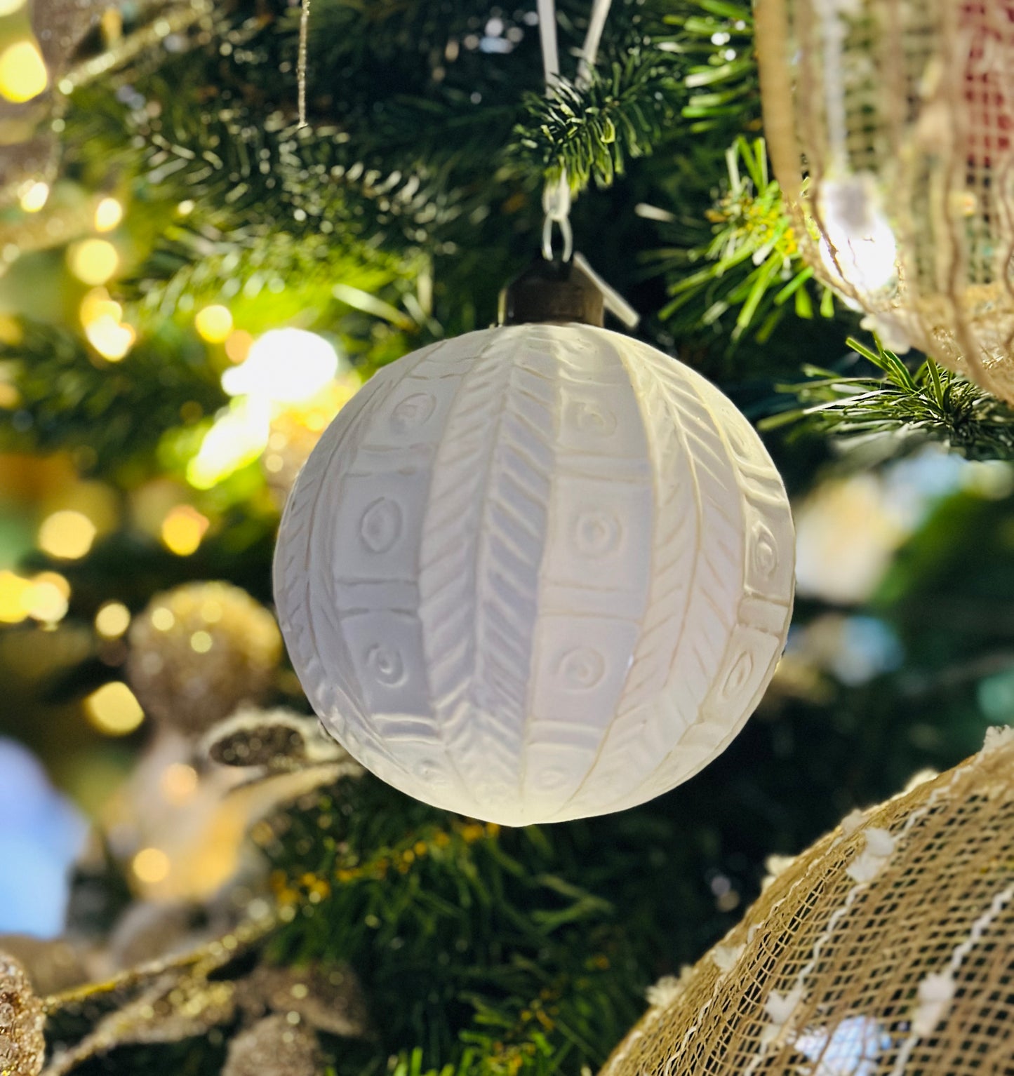 Boule de Noël Blanc mat
