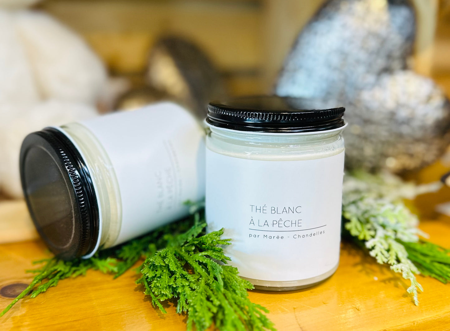 Chandelle thé blanc à pêche