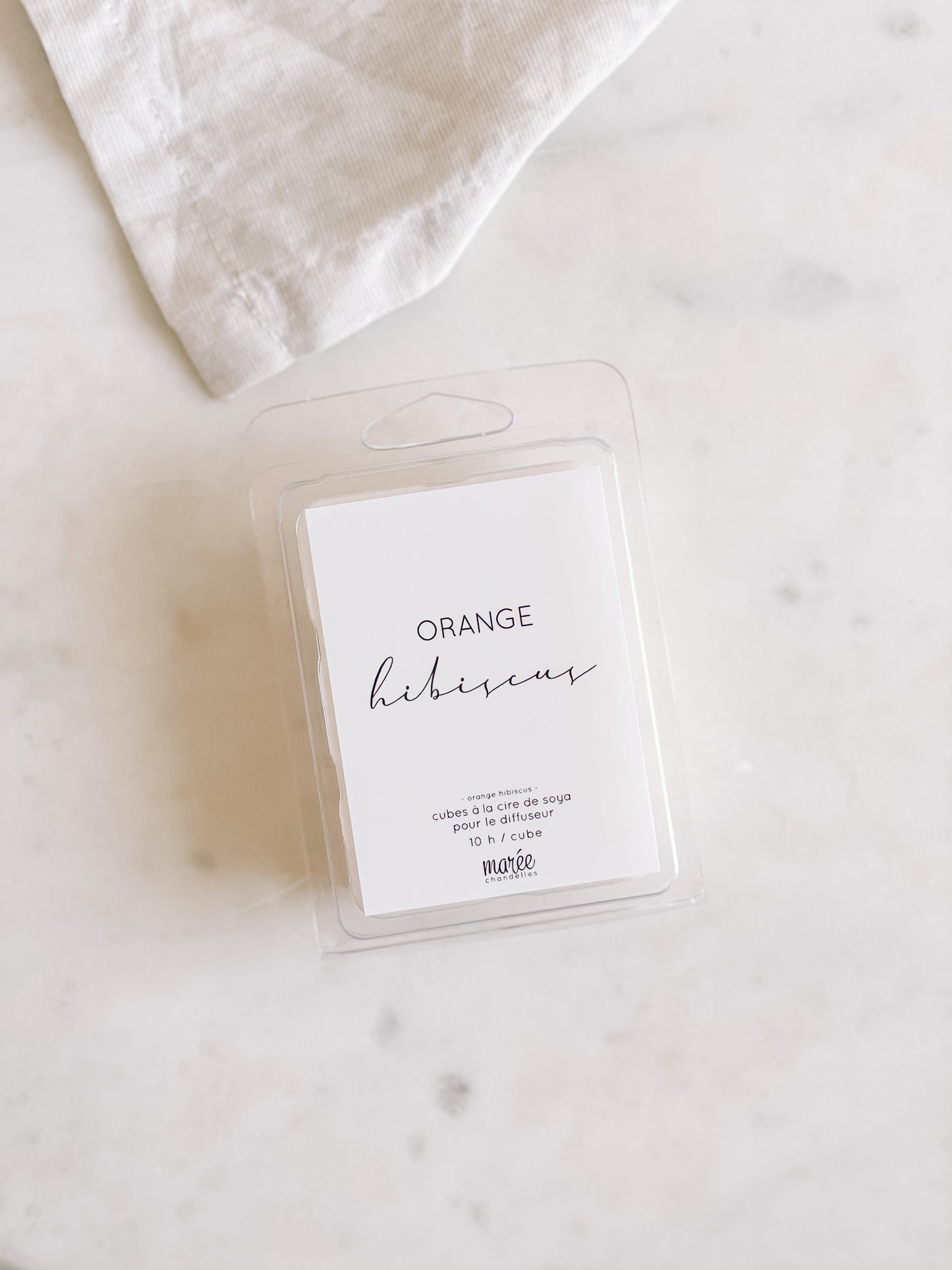 Cube de cire Orange hibiscus