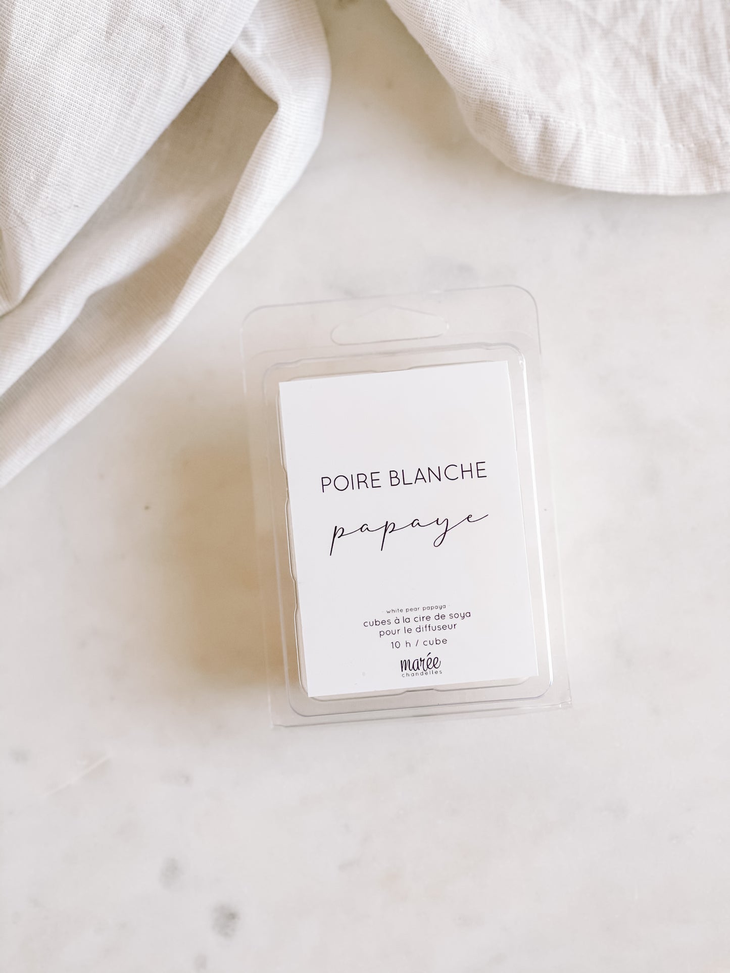 Cube de cire Poire blanche papaye