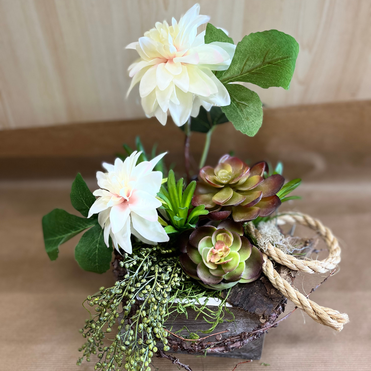 Arrangement fleurs de soie 2