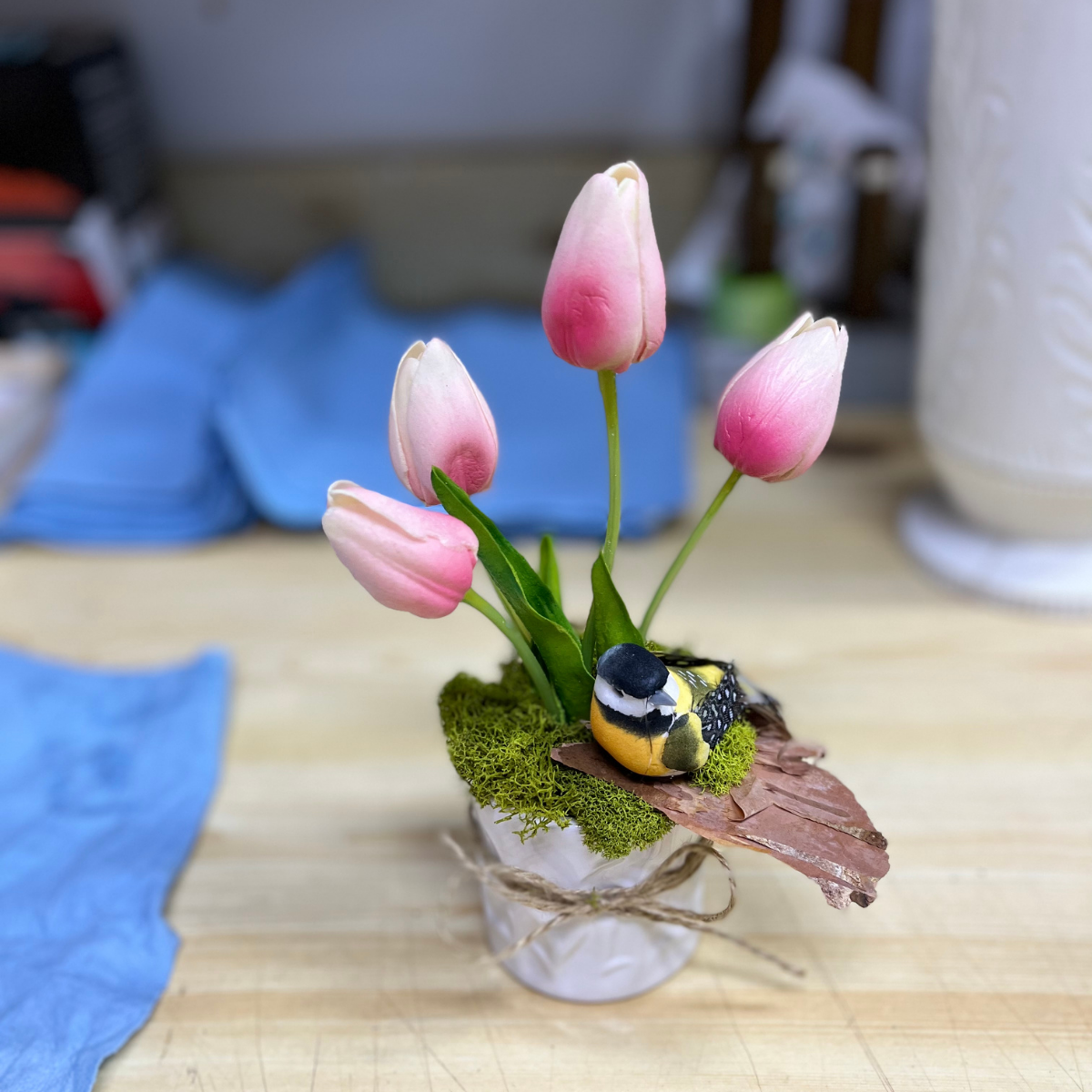 Arrangement Fleurs de soie