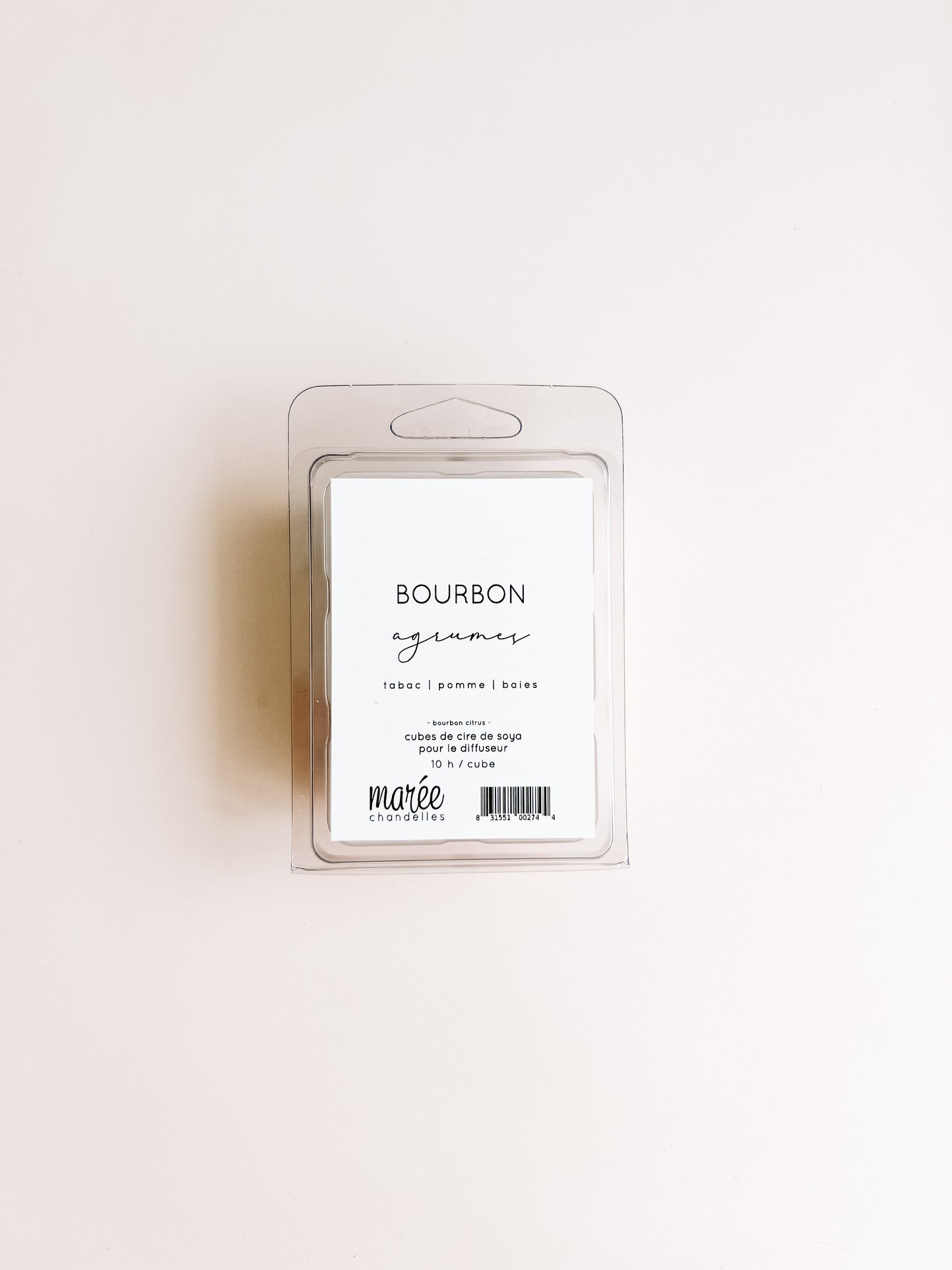 Cube de cire Bourbon agrumes