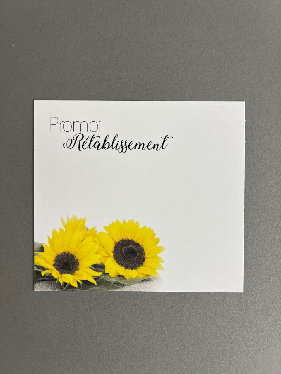 Petite carte de voeux incluse