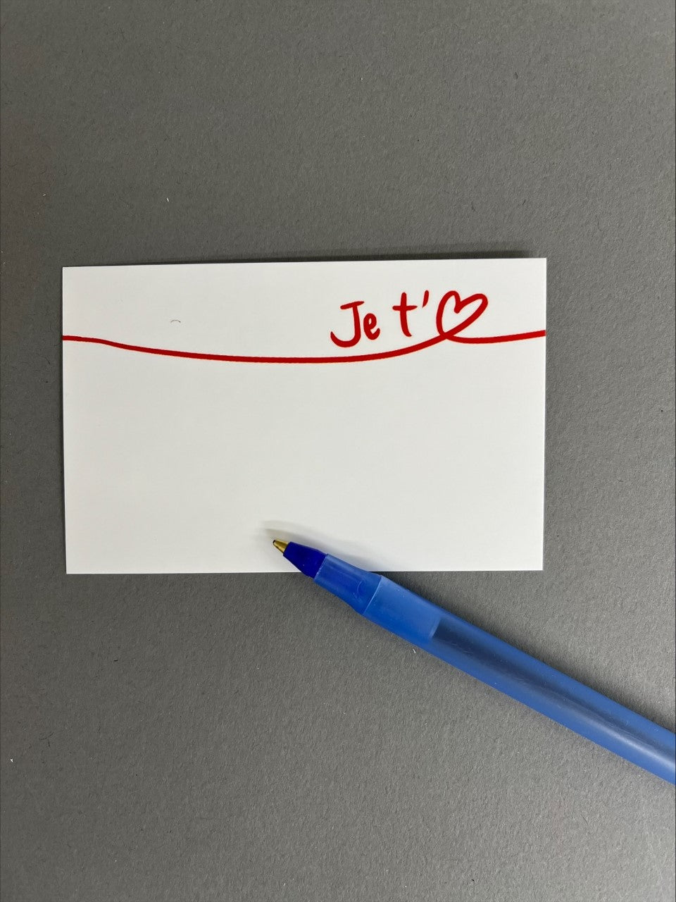 Petite carte de voeux incluse